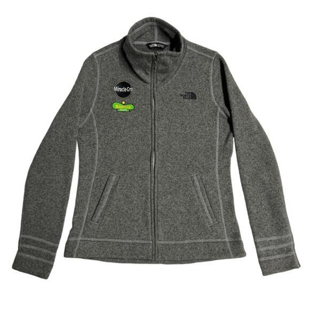 The North Face Women's Size Medium Full Zip Fleece Jacket Heather Gray‎ (LOGO)